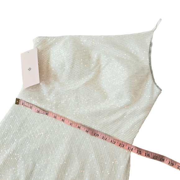 Jenny Yoo Zara One-Shoulder Sequin Column Gown - Picture 11 of 12